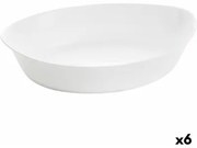 Teglia da Cucina Luminarc Smart Cuisine Ovale 32 x 20 cm Bianco Vetro (6 Unità)