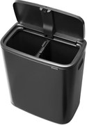 Bidone in acciaio grigio scuro touch per raccolta differenziata 60 l Bo Touch Bin - Brabantia