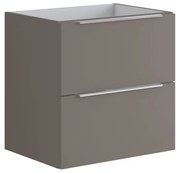 Base per mobile bagno Brera 2 cassetti P 45.5 x L 59.5 x H 60 cm laccato opaco grigio londra