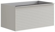 Mobile da bagno sotto lavabo Pixel stripes grigio pastello laccato opaco L 80 x H 40 x P 45.5 cm 1 cassetto, lavabo non incluso