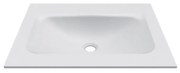 Kamalu - lavabo da incasso per mobili 60,5 cm in keratek bianco opaco | kk-6005bel