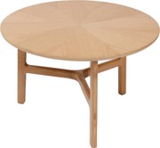 BELLUNO Frassino Naturale - TAVOLINO DA SALOTTO IN LEGNO Ø65 cm ROTONDO MODERN CLASSIC