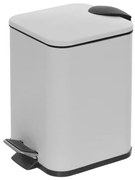 Pattumiera bagno 3lt in acciaio bianco con apertura a pedale e cesto estraibile