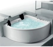 Kamalu - Vasca idromassaggio semicircolare a 2 posti 150x150cm | 9000K