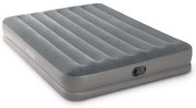 64114 - Materasso Gonfiabile Dura-Beam Prestige Mid-Rise Matrimoniale, con Pompa usb incorporata, pvc, Grigio, 152x203x30 cm - Intex