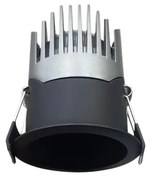 Faro LED da Incasso 10W Nero Ø65mm IP65 CCT, UGR19 con driver Philips Colore Bianco Variabile CCT
