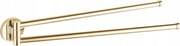 Mexen Remo doppio gancio rotante per asciugamani, oro - 70507255-50