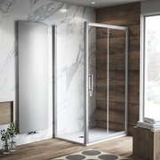 Box doccia con ingresso frontale scorrevole Namara L 110 x H 195 cm, vetro 8 mm vetro senza finitura / trasparente profilo argento cromato