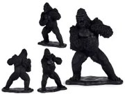 Statua Decorativa Gorilla Nero Resina (25,5 x 56,5 x 43,5 cm)