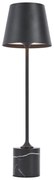Lampada da tavolo moderna nera 37 cm con LED dimmerabile IP54 ricaricabile - Topi