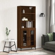 Credenza rovere marrone 69,5x34x180 cm in legno multistrato