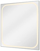 Specchio con illuminazione integrata bagno rettangolare SENSEA L 70 x H 80 x P 3 cm grigio / argento