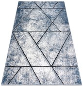 Tappeto moderno COZY 8872 Wall, geometrico, triangoli - Structural due livelli di pile blu