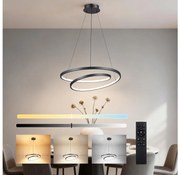 Brilagi-LED Lampada a sospensione dimmerabile con cavo TWISTER LED/48W/230V Ø 50 cm nero + telecomando