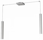 Square tube sospensione 2 luci grigio cavo cm.250 con base 1173-s2-gr