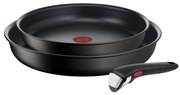 Padelle in set in alluminio con superficie antiaderente/con manico rimovibile 2 pz ø 28 cm INGENIO Eco Resis L3979102 – Tefal