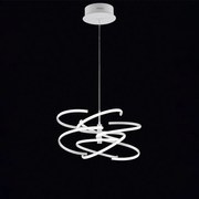 Lampadario In Metallo Moderno Nest Bianco Led Luce Naturale Grande