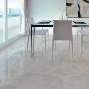 Piastrella da pavimento e rivestimento interno 120 x 120 cm Sp. 9 mm rettificato Venus in gres porcellanato smaltato lucido bianco traffico medio (pei 2/5) 2.88 mq