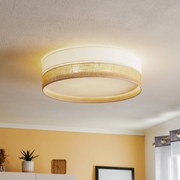 Plafoniera soffitto Linobianco TK Lighting, dimmerabile, Marrone / Ruggine, Soggiorno / Sala da pranzo, Tessuto / Stoffa / Seta, Moderno, Plafoniera