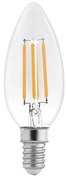 Lampada LED E14 6W a Filamento 140 lm/W Dimmerabile - C35 Colore Bianco Caldo 2.700K