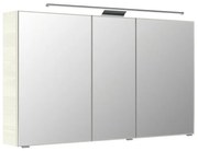 Pensile con luce PELIPAL rovere bianco L 120 x H 70.3 x P 17 cm