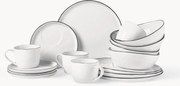 Servizio da tavola in porcellana fatto a mano Salt, 4 persone (16 pz)