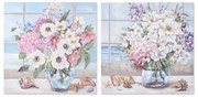 Quadro DKD Home Decor 100 x 2,8 x 100 cm 100 x 3 x 100 cm Shabby Chic (2 Unità)