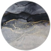 Tappeto rotondo lavabile bianco e nero ø 120 cm - Vitaus