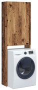 Mobile Per Lavatrice Legno Antico 64x25,5x190 Cm /