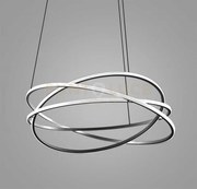 Atia s/g - lampadario a sospensione nero a led d.100cm 3000k 9300lm...