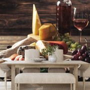 Carta da parati – Variazioni di formaggio su tavola