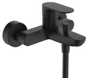 Rubinetto per vasca getto laminare cristallino Rebris S per muro nero verniciato HANSGROHE