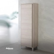 Colonna Armadio/Porta Scopa "Mondo 2.0" Da 183 Cm Composto Da Un'Anta Finitura Rovere Chiaro