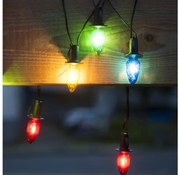 Stringa LED da esterno CONE FILAMENT 20xE10 14 m Multicolore/Bianco caldo IP44