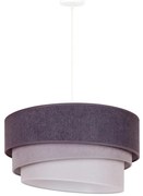 Duolla - Lampadario a sospensione con filo TRIO 1xE27/15W/230V diametro 45 cm antracite/grigio/bianco