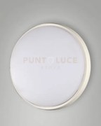 Olly plafoniera led 30w 3000k 3220lm bianca d.30cm in alluminio ip54