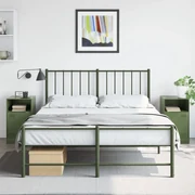 Comodini 2 Pz Verde Oliva 34,5x39x62 Cm İn Acciaio /