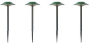 Set di 4 faretti a picchetto verdi con LED IP44 solari - Mushroom