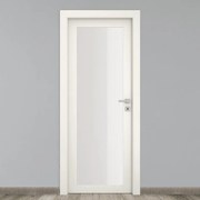 Porta tamburata battente Glass vetrata bianco L 60 x H 210 cm sinistra