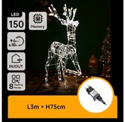 Aigostar - Decorazione natalizia LED da esterno LED/3,6W/31/230V 2700K 75 cm IP44 renna