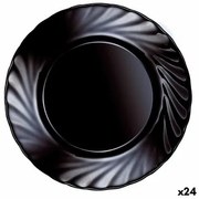 Piatto da Dolce Luminarc Trianon Nero Vetro (Ø 19,5 cm) (24 Unità)