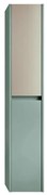 Colonna per mobile bagno Niwa 2 ante P 27 x L 30 x H 160 cm laccato opaco verde timo con vetro sabbia