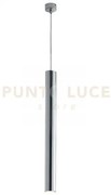 Lampadario a sospensione fluke tonda cromo 1 luce attacco gu10 5,5x...