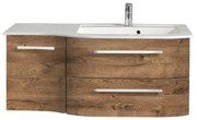 Mobile da bagno sotto lavabo Contea rovere ribbeck L 117 x H 48 x P 49.5 cm 2 cassetti 1 anta, lavabo non incluso