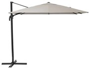 QUASI PERFETTO Ombrellone a palo laterale grigio Aura con telo quadrato tortora L 286 x P 286 x H 264 cm