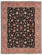 Tabriz Tappeto 260x210 Nero (Iran) Annodato A Mano