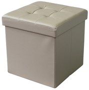 ZARA - pouf quadrato in ecopelle