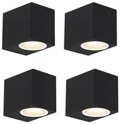 Set di 4 applique moderne nere IP44 - Baleno
