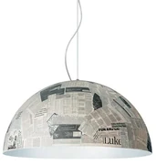 Lampadario Industriale Magazine bianco paralume bianco E27 Ø40cm LUMICOM