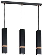 Lampadario a sospensione con filo VIDAR 3xGU10/25W/230V nero